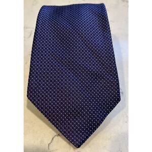 Bugatti Mens Tie Blue‎ Black Squares 100% Silk 3.5” Thick Luxury Classic Necktie